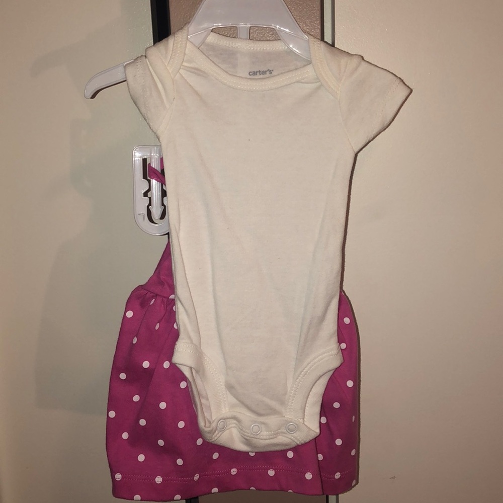 Newborn size dress and onesie